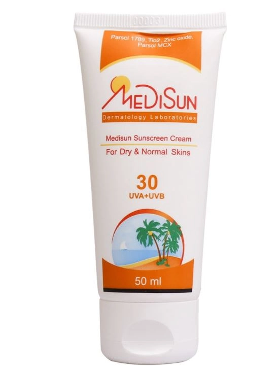 کرم ضد آفتاب SPF30 مدیسان پوست خشک و معمولی 50 میلی لیتر